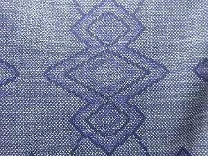 アンティーク　変わり松皮菱模様織出し本場泥大島紬着物（5マルキ）